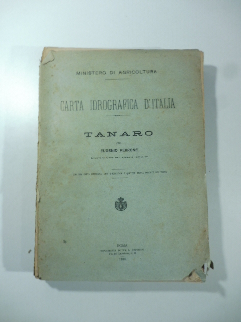 Ministero di Agricoltura. Carta idrografica d'Italia. Tanaro